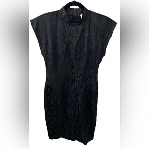 Vintage Jackie O Black Lace Dress